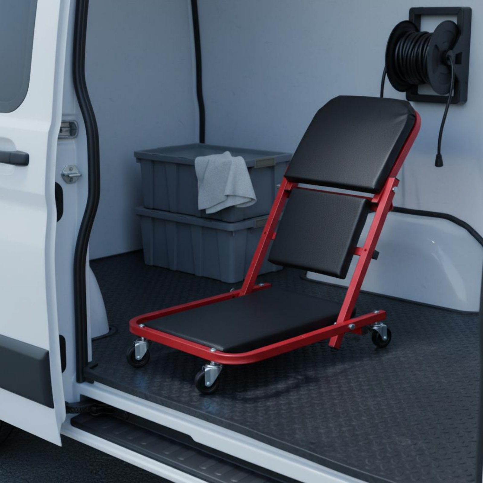 Heavy Equipment Garage - Klappbarer Werkstatthocker 2-in-1 Mechaniker-Sitz Konvertierbarer Reparaturhocker