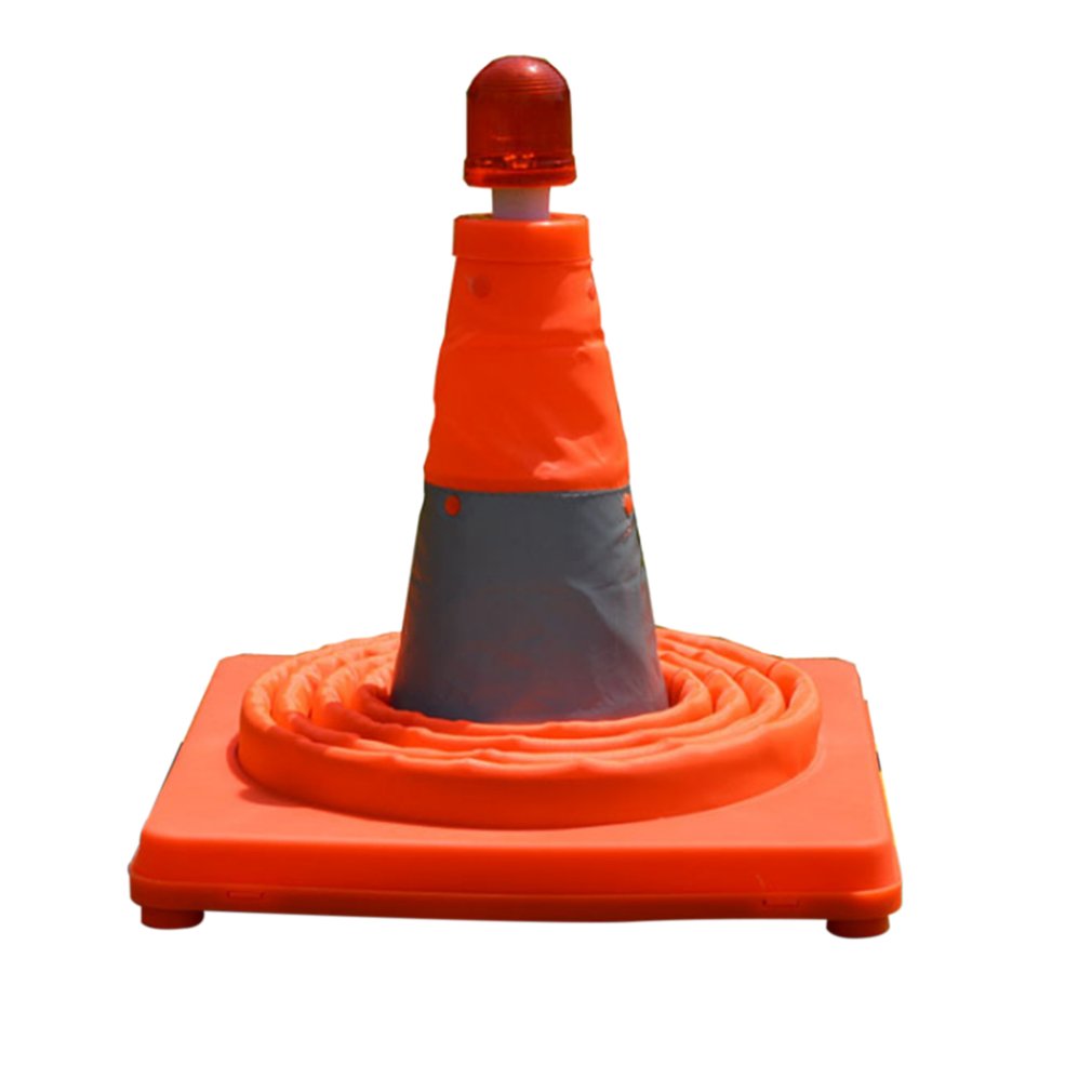 Road Traffic Cone - Teleskopischer, zusammenklappbarer Straßenkegel, Barrikaden, Warnschild, reflektierender