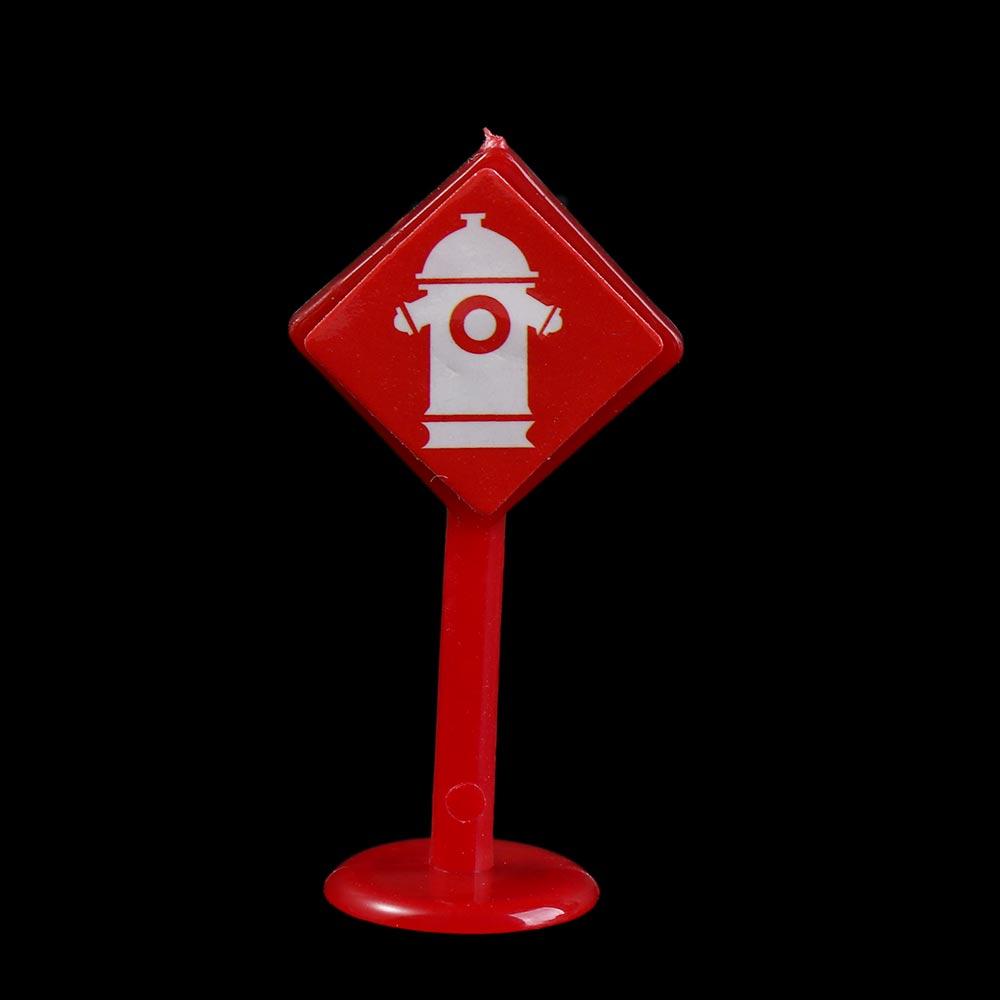 Road Traffic Cone - Parkplatz-Verkehrsschilder-Modelle, Lernspielzeug für Straßenverkehr, Verkehrsbarriere-Schilder, Straßenblockierungs-