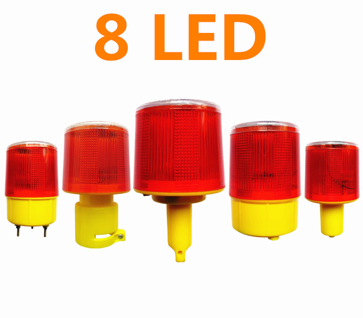 Road Traffic Cone - 8LED helle LED Solarbetriebene Verkehrswarnlicht barrikade