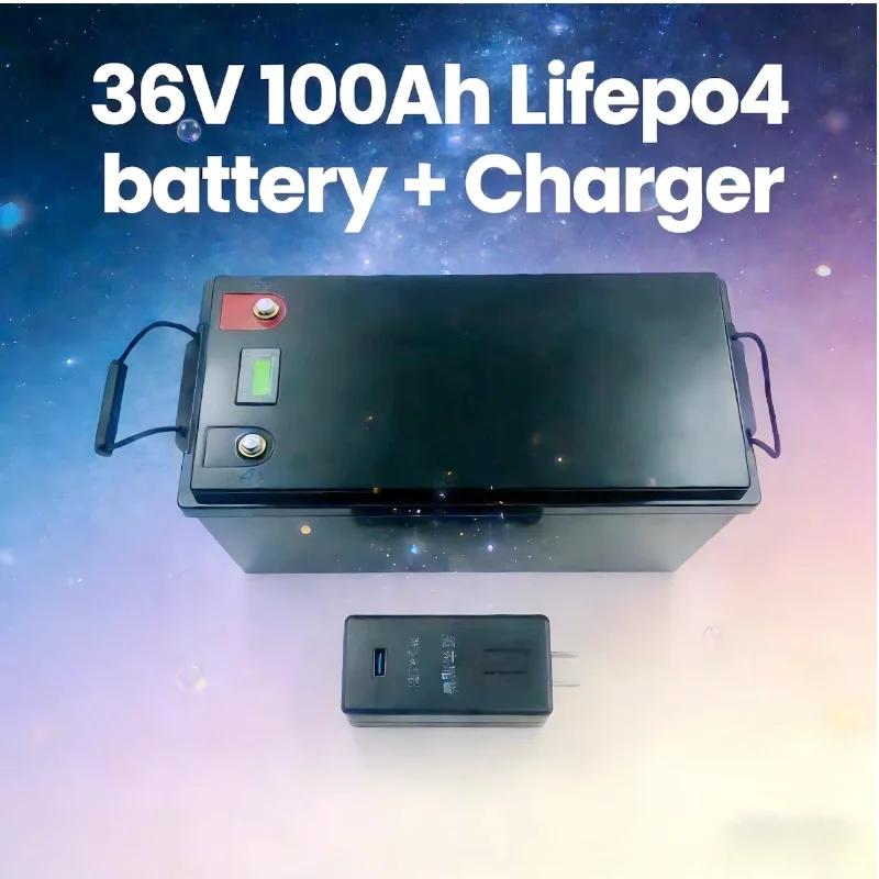Heavy Equipment Bundle - 36V 100Ah LiFePO4-Batterie-Kit, Lithium-Batterie mit langer