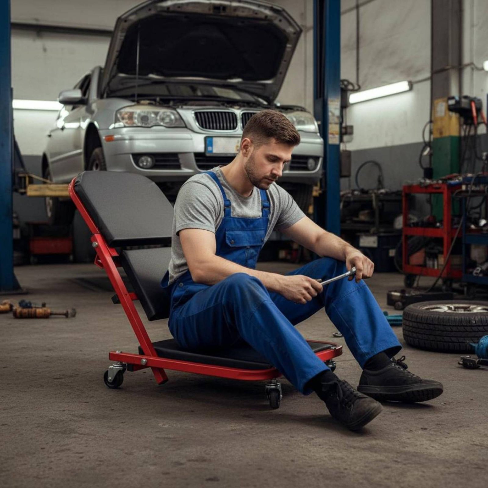 Klappbarer Werkstatthocker 2-i – Heavy Equipment Garage Bewertung und Preis