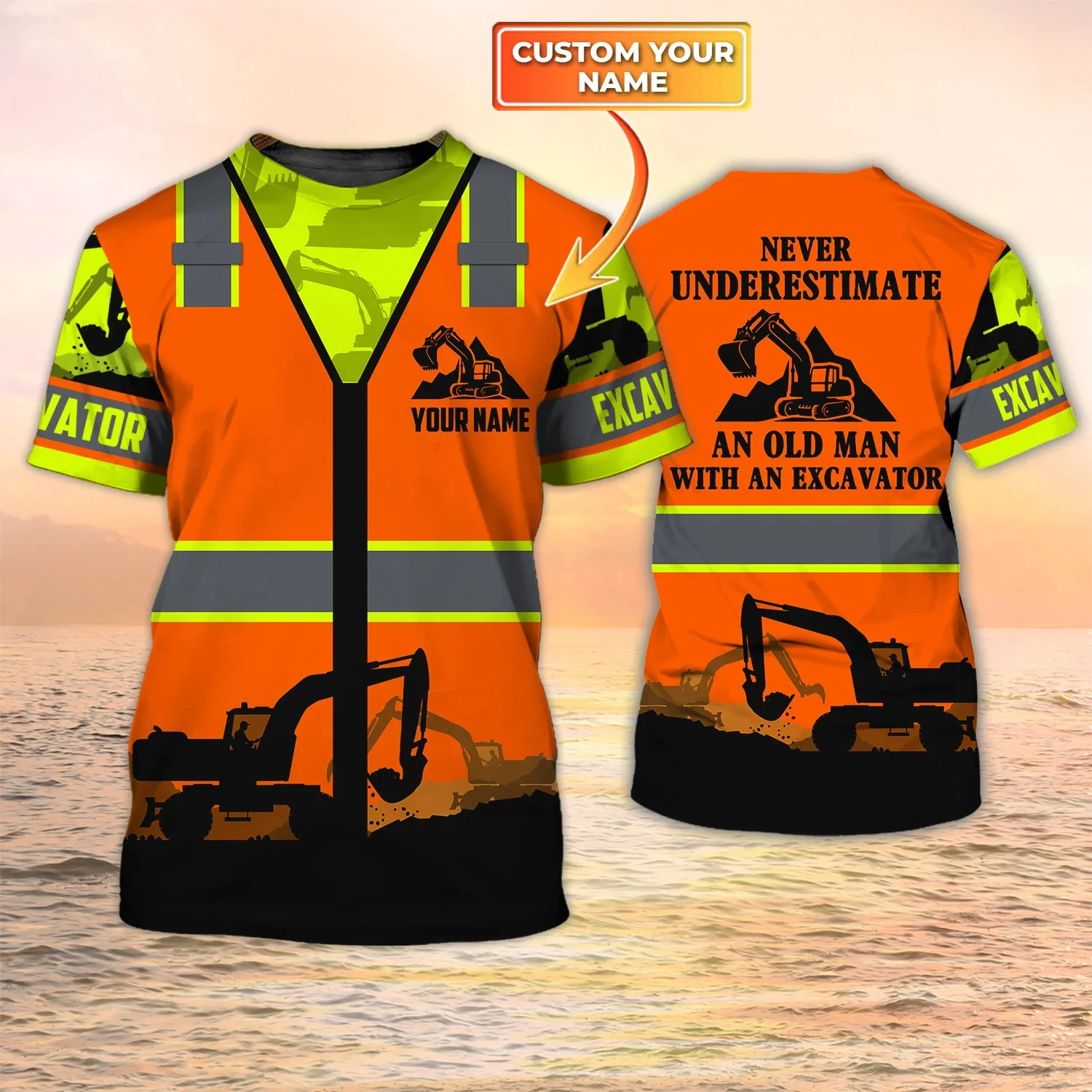 Neueste Sommer Mode männer T-s – Heavy Equipment Names Bewertung und Preis